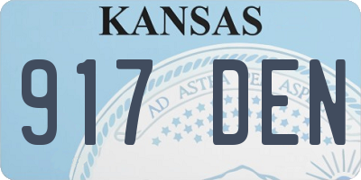 KS license plate 917DEN