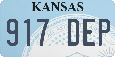 KS license plate 917DEP