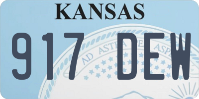 KS license plate 917DEW