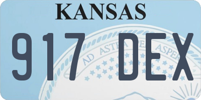 KS license plate 917DEX