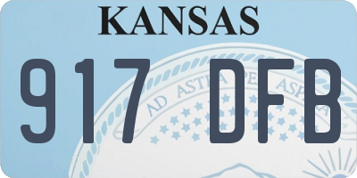 KS license plate 917DFB