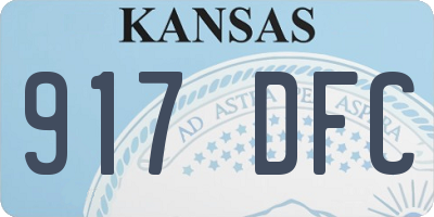KS license plate 917DFC