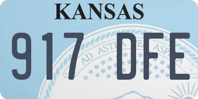 KS license plate 917DFE