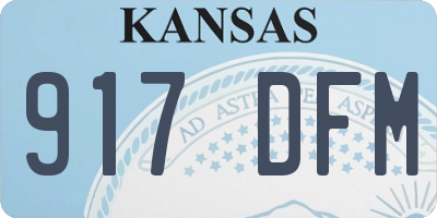 KS license plate 917DFM