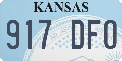 KS license plate 917DFO