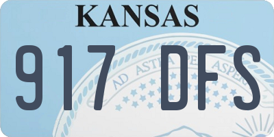 KS license plate 917DFS