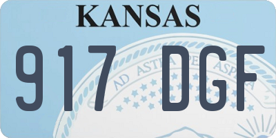 KS license plate 917DGF