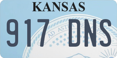 KS license plate 917DNS