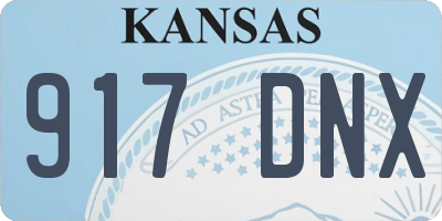 KS license plate 917DNX