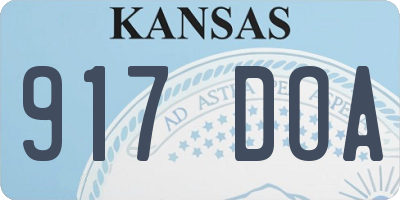 KS license plate 917DOA
