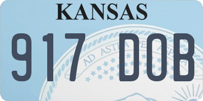 KS license plate 917DOB