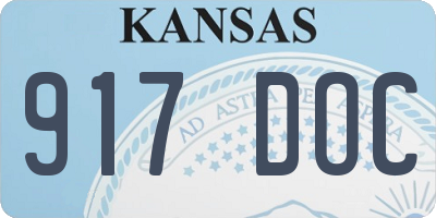 KS license plate 917DOC