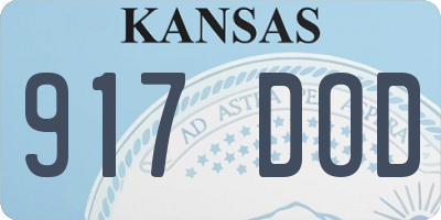 KS license plate 917DOD