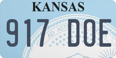KS license plate 917DOE