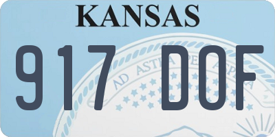 KS license plate 917DOF