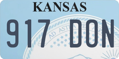 KS license plate 917DON