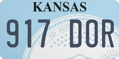 KS license plate 917DOR
