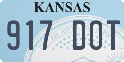 KS license plate 917DOT
