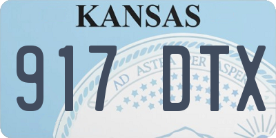 KS license plate 917DTX