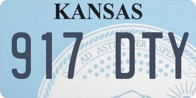 KS license plate 917DTY