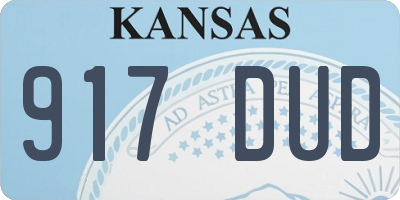 KS license plate 917DUD