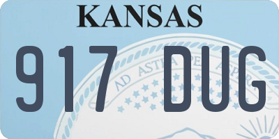 KS license plate 917DUG