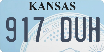 KS license plate 917DUH