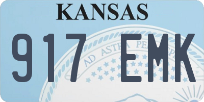 KS license plate 917EMK