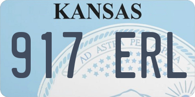 KS license plate 917ERL