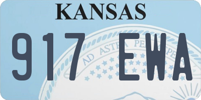 KS license plate 917EWA