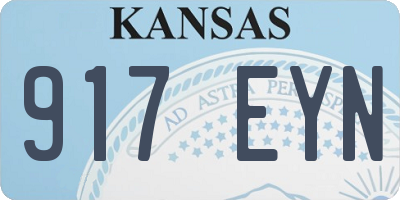 KS license plate 917EYN