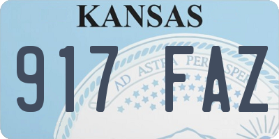 KS license plate 917FAZ