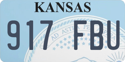KS license plate 917FBU