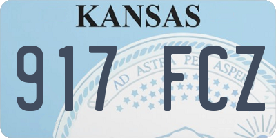 KS license plate 917FCZ