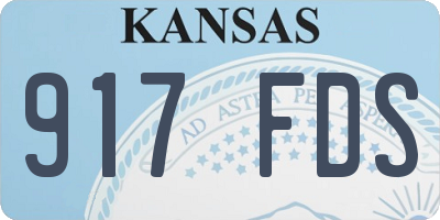 KS license plate 917FDS