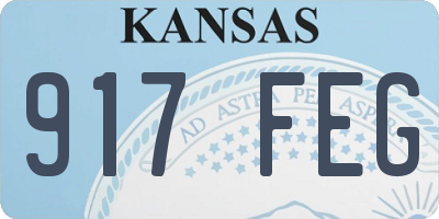 KS license plate 917FEG
