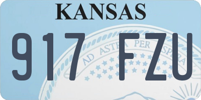 KS license plate 917FZU