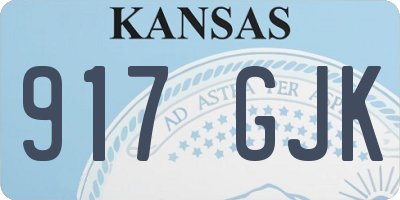 KS license plate 917GJK