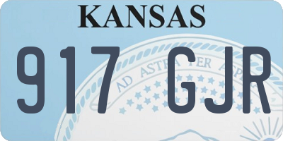 KS license plate 917GJR