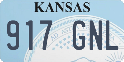 KS license plate 917GNL