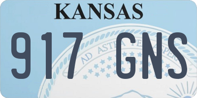 KS license plate 917GNS