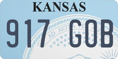 KS license plate 917GOB