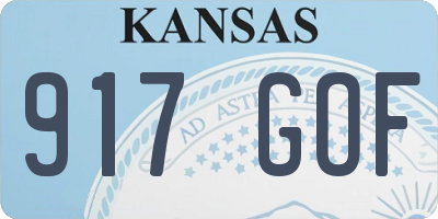 KS license plate 917GOF