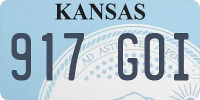 KS license plate 917GOI