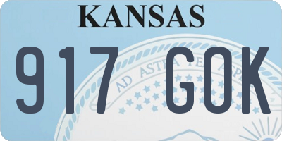 KS license plate 917GOK