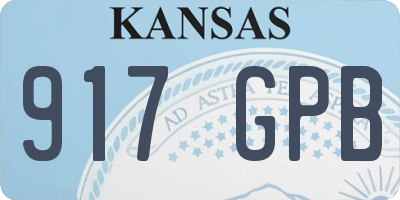 KS license plate 917GPB