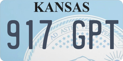 KS license plate 917GPT