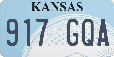 KS license plate 917GQA