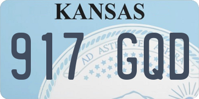 KS license plate 917GQD