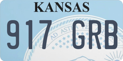 KS license plate 917GRB